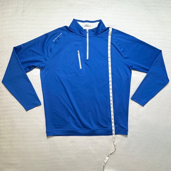 NWT PETER MILLAR Verge Performance Quarter-zip Blue Men's Size L Golf Sport - Picture 9 of 10